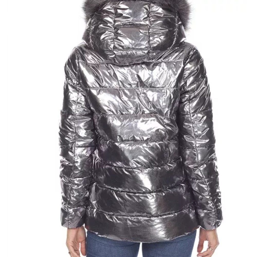 Brand new mettalic puffer jacket